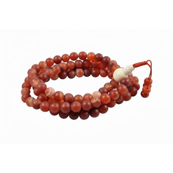 Mala z Kamienia Karneol Matowego 8mm jakość 0888